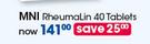 MNI RheumaLin 40 Tablets-Per Pack