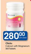 Clicks Calcium With Magnesium 365 Tablets-Per Pack