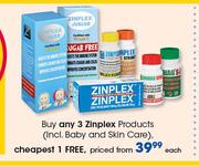 Zinplex Products(Incl.Baby & Skin Care)-Each