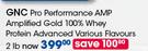 GNC Pro Performance AMP Amplified Gold 100% Whey Protein Advanced Various Flavours-2lb Each