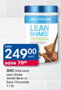 GNC Total Lean Lean Shake Vanilla Bean Or Swiss Chocolate-1.7lb Each