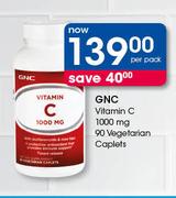 GNC Vitamic C 1000 mg 90 Vegetarian Caplets-Per Pack