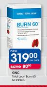 GNC Total Lean Burn 60 60 Tablets-Per Pack