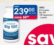GNC B-Complex Big 100 100 Vegetarian Caplets-Per Pack