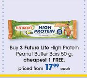 Future Life High Protein Peanut Butter Bars-50g Each