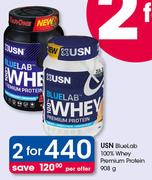 USN Blue Lab 100% Whey Premium Protein-2 x 908g