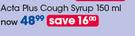Vicks Acta Plus Cough Syrup-150ml Each