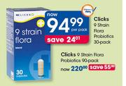 Clicks 9 Strain Flora Prabiotics-90 Per Pack