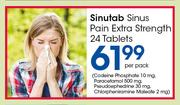 Sinutab Sinus Pain Extra Strength-24 Tablets Per Pack