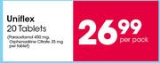 Uniflex 20 Tablets-Per Pack