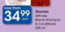 Garnier Ultimate Blends Shampoo & Conditioner-200ml Each