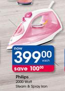Philips 2000 Watt Steam & Spray Iron-Each