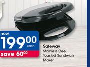 Safeway Stainless Steel Toasted Sandwich Maker-Each