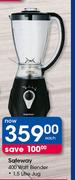 Safeway 400 Watt Blender 1.5Ltr Jug-Each