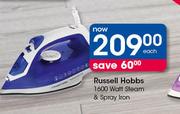 Russell Hobbs 1600 watt Steam & Spray Iron-Each
