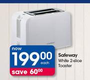 Safeway White 2 Slice Toaster-Each
