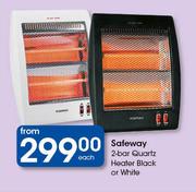 Safeway 2 Bar Quartz Heater Black Or White-Each