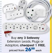 Safeway Extension Leads,Plugs Or Adaptors-Each