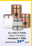 Clicks Glass Canisters-Each