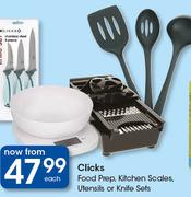Clicks Food Prep, Kitchen Scales, Utensils Or Knife Sets-Each