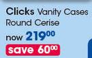 Clicks Vanity Cases Round Cerise-Each