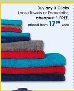  Clicks Loose Towels Or Facecloths-Each