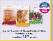 Clicks Dried Fruit-100g Per Pack
