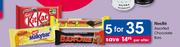 Nestle Assorted Chocolate Bars-For 5