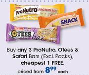 Pro Nutro, Otees & Safari Bars-Each