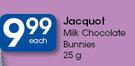Jacquat Milk Chocolate Bunnies-20g Each