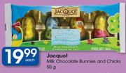 Jacquot Milk Chocolate Bunnies And Chicks-50g Each