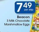 Beacon 3 Milk Chocolate Marshmallow Eggs-Per Strip