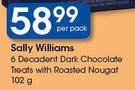 Sally Williams 6 Decadent Dark Chocolate Treats With Roasted Nougat-102g Per Pack