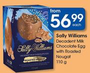 Sally Williams Decadent Milk Chocolate Egg With Roasted Nougat-110g Each