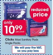 Clicks Maxi Sanitary Pads Single Packs-Per Pack