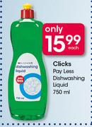 Clicks Pay Less Dishwashing Liquid-750ml Each