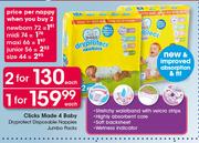 Clicks Made 4 Baby Dryprotect Disposable Nappies Jumbo Packs-Each