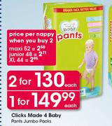  Clicks Made 4 Baby Pants Jumbo Packs-Each