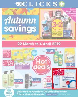 Clicks : Autumn Savings (22 Mar - 4 Apr 2019), page 1