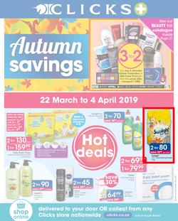 Clicks : Autumn Savings (22 Mar - 4 Apr 2019), page 1