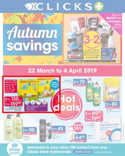 Clicks : Autumn Savings (22 Mar - 4 Apr 2019), page 1