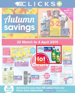 Clicks : Autumn Savings (22 Mar - 4 Apr 2019), page 1