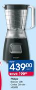 Philips Blender With Coffee Grinder HR2056 Each