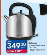 Safeway 3.6Ltr Stainless Steel Kettle-Each