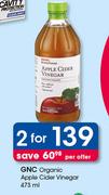 GNC Organic Apple Cider Vinegar-2x473ml Per Offer