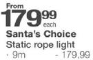 Santa's Choice Static Rope Light-9m