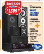 Jebson 5 Speaker Home Theatre Set + Digital Amplifier