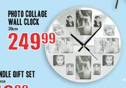 Photo Collage Wall Clock-39cm