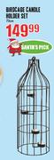 Birdcage Candle 73cm Holder Set