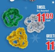Tinsel Assorted-2m Each